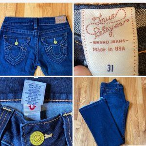 True Religion Jeans Women's Flare Wide Leg Sz 31